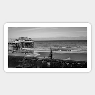 A view over Cromer beach captured from the promenade Sticker